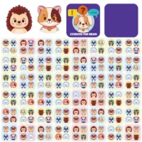Cognitive intellectual educational cards, family style, training