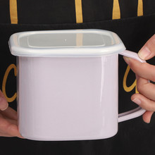 【正品】珐琅搪瓷泡面杯方形泡面碗带盖饭盒搪瓷汤碗保鲜盒