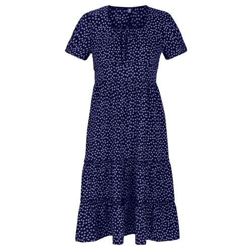 Summer New Arrival Best Selling Floral Print Women's Long-Sleeve Square Neck Bubble Sleeve High-Waist Chiffon Dress