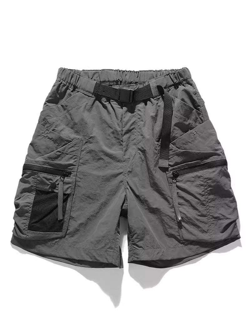 日系アウトドア機能多ポケットレトロ工装半ズボン男性日系潮牌ゆるいストレートカジュアル五分ズボン