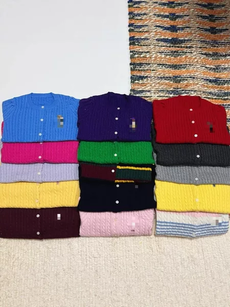 Little Pony Multicolor Cable-Knit Children's Cardigan Parent-Child Jacket
