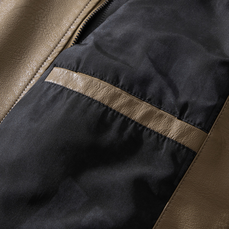 Men's Clothing stand collar leather jacket men's coat autumn new simple PU leather jacket short top_voghion.com