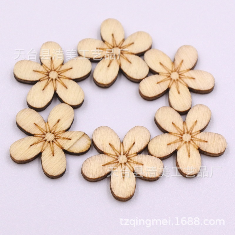 15mm tronco nuevo botón de flor de cinco ciruelas 2mm de espesor DIY hermosa decoración para niños 100 piezas por paquete
