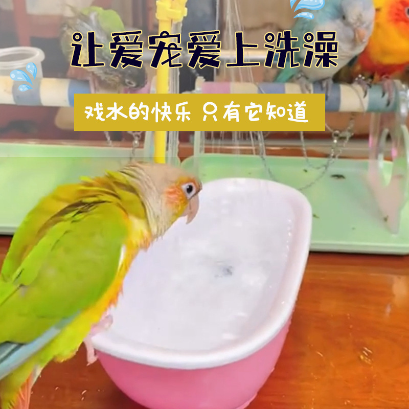 オウム風呂自動循環風呂用品大全玩具虎皮真珠鳥玄鳳牡丹小鳥|undefined