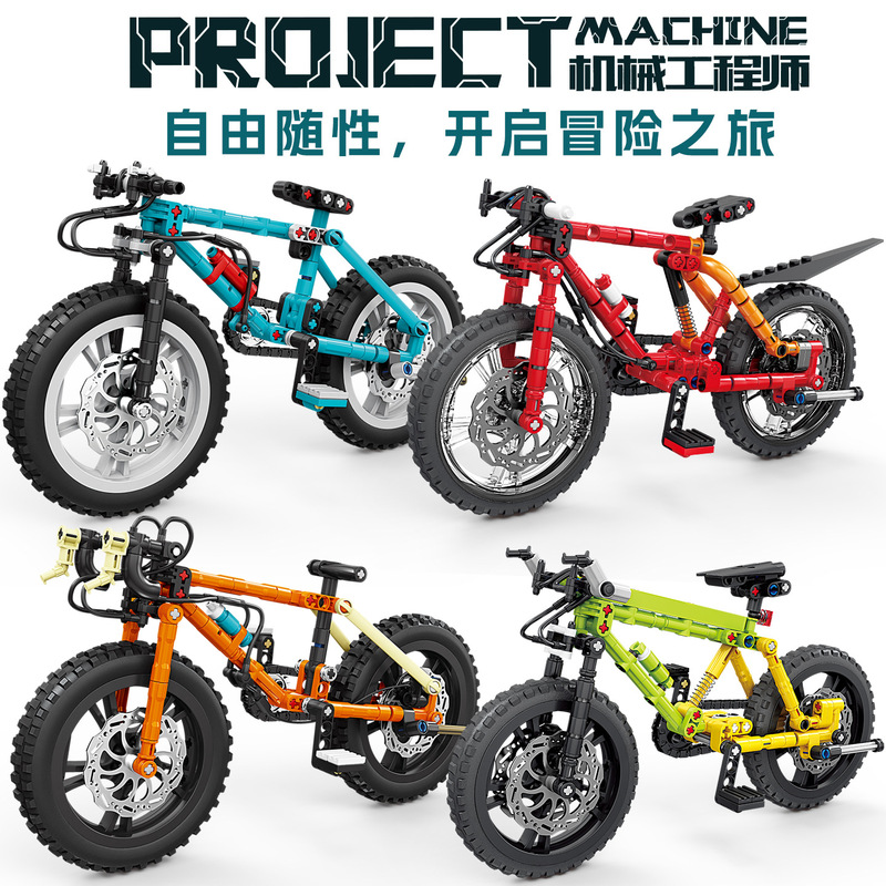 Kaiji Ky1155 Mountain Bike Assembled Building Blocks Educational Toys Boy Model Kidsren's Ornaments Wholesale Gifts