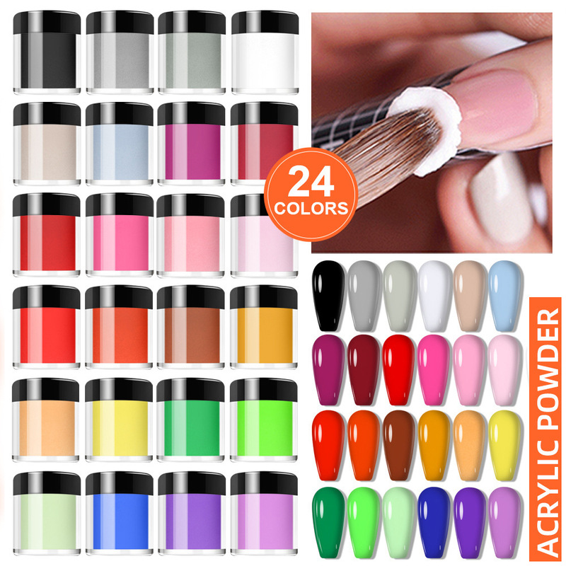 Cross-Border Manicure Crystal Carving Powder Colorful Acrylic Powder 3D Stereo Nail Carving Extension Tool 24 Colorful Set Cross-Border Manicure Crystal Carving Powder Colorful Acrylic Powder 3D Stereo Nail Carving Extension Tool 24 Colorful Set