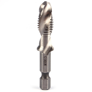 Hex Shank Drilling Tapping Integrated Spiral Machine Tap M10*1.5cm