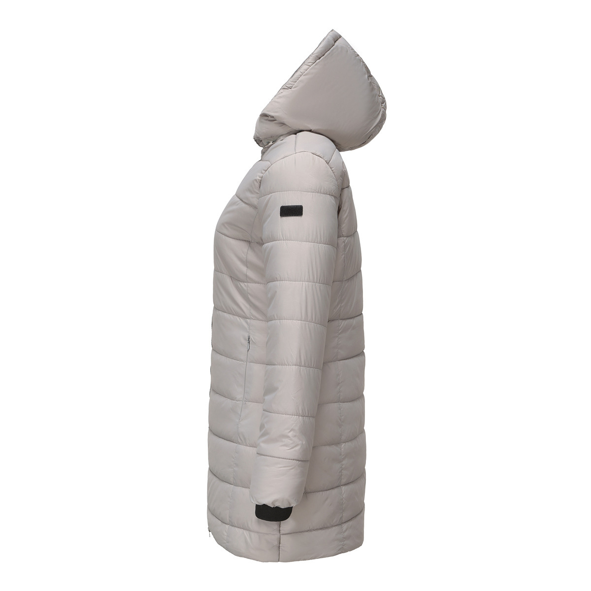 Abrigo de invierno para mujer con capucha extraíble parka impermeable_voghion.com