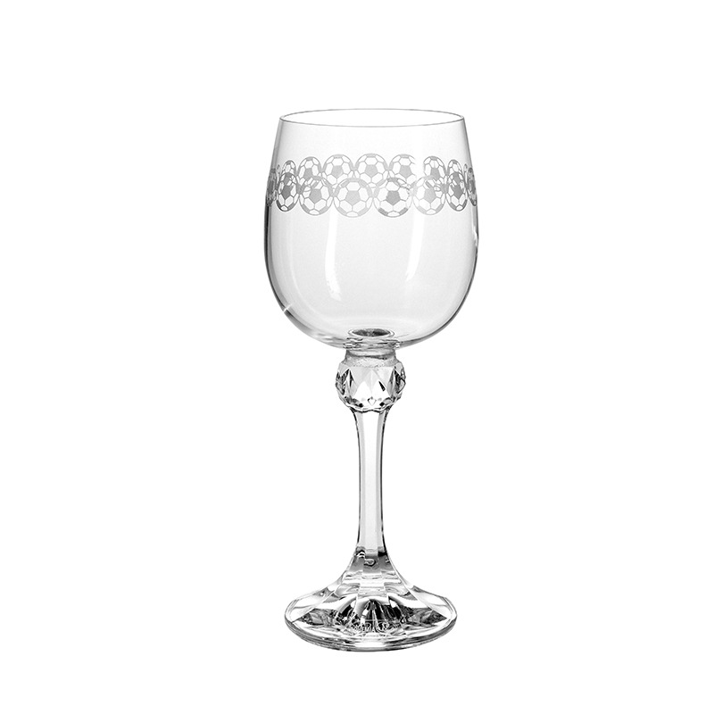 Importación de cristal sin plomo tazas de vino lujosas tazas de alto pie francesas tazas de champagne tazas de vino personalizadas al por mayor