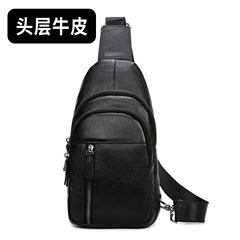 男性の本革の胸のカバンの頭の層の牛革の斜めのショルダーバッグのファッションのカジュアルなカバンの男性のカバンのショルダーバッグの多機能の携帯電話のカバン