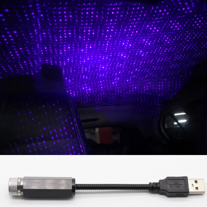 [15cm Short Style] Car Starry Sky Lamp Ambient Lamp USB Car Laser Lamp Indoor and Outdoor Projector Lamp Sky Full of Stars