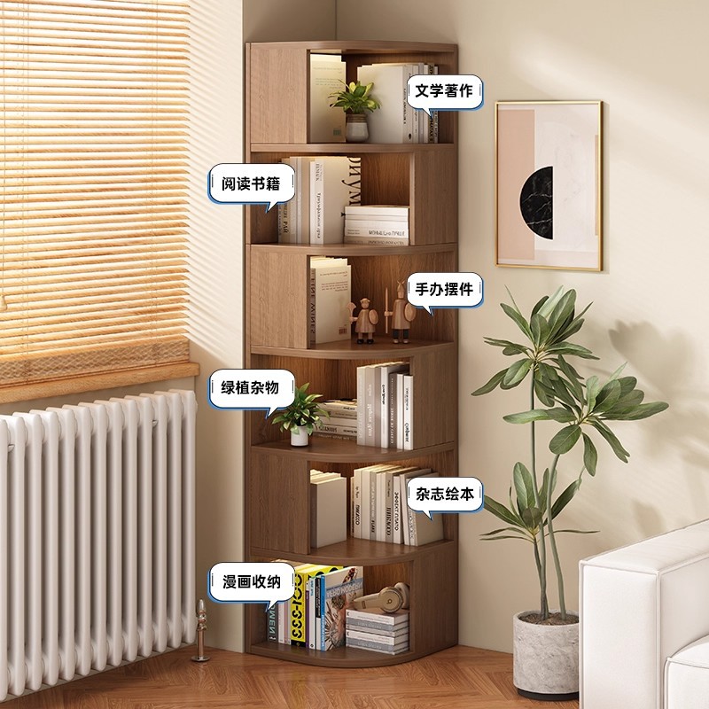 Gabinete de esquina Gabinete de esquina de pared Gabinete de esquina Dormitorio contra la pared piso estante triangular Estante de sala de estar Estante de libros Gabinete de esquina