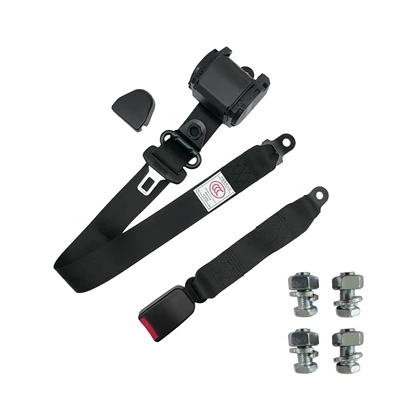 Car seat belt – Locking Safety Belt 3C - black-small-steel-hanging-ring-electrophoresis-black-k345cm-webbing-basescrew-set-conventional-packaging-base-and-retractor-packed-separately