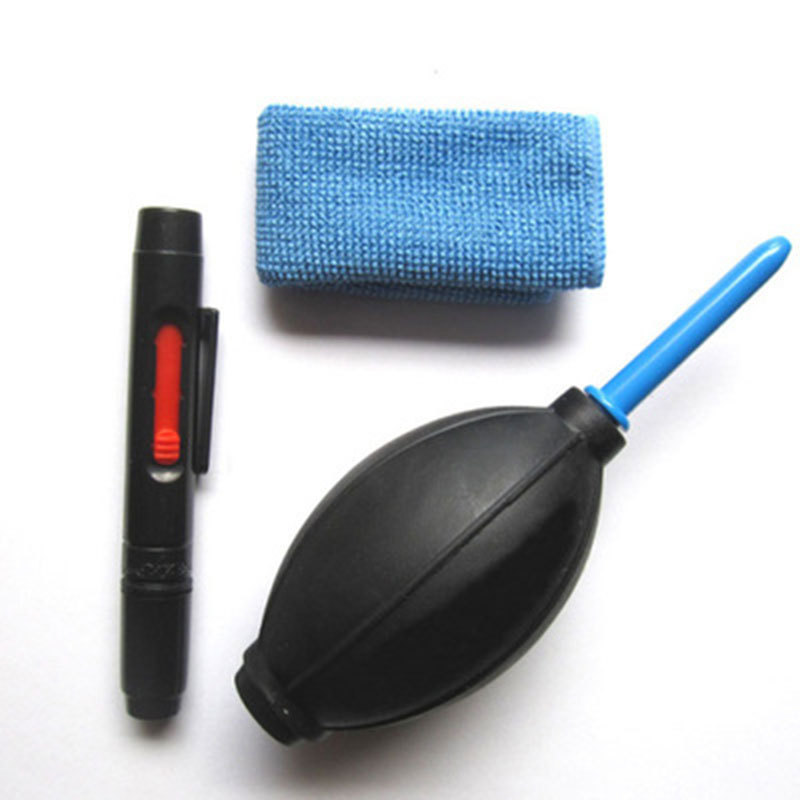 Suitable for Canon Nikon lens camera/computer three-in-one cleaning set lens cloth lens pen air blowing dust removal