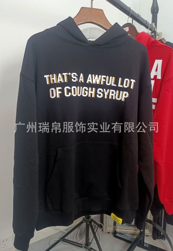 跨境高品质美式潮牌TRAPSTAR秋冬款纯棉字母印花连帽衫情侣卫衣|undefined