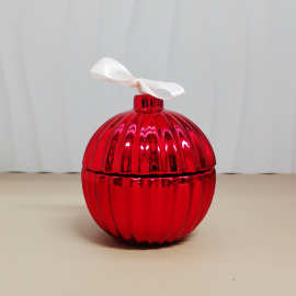 圣诞节电镀陶瓷蜡杯玻璃杯装饰蜡烛台造型派对用品节日氛围摆件