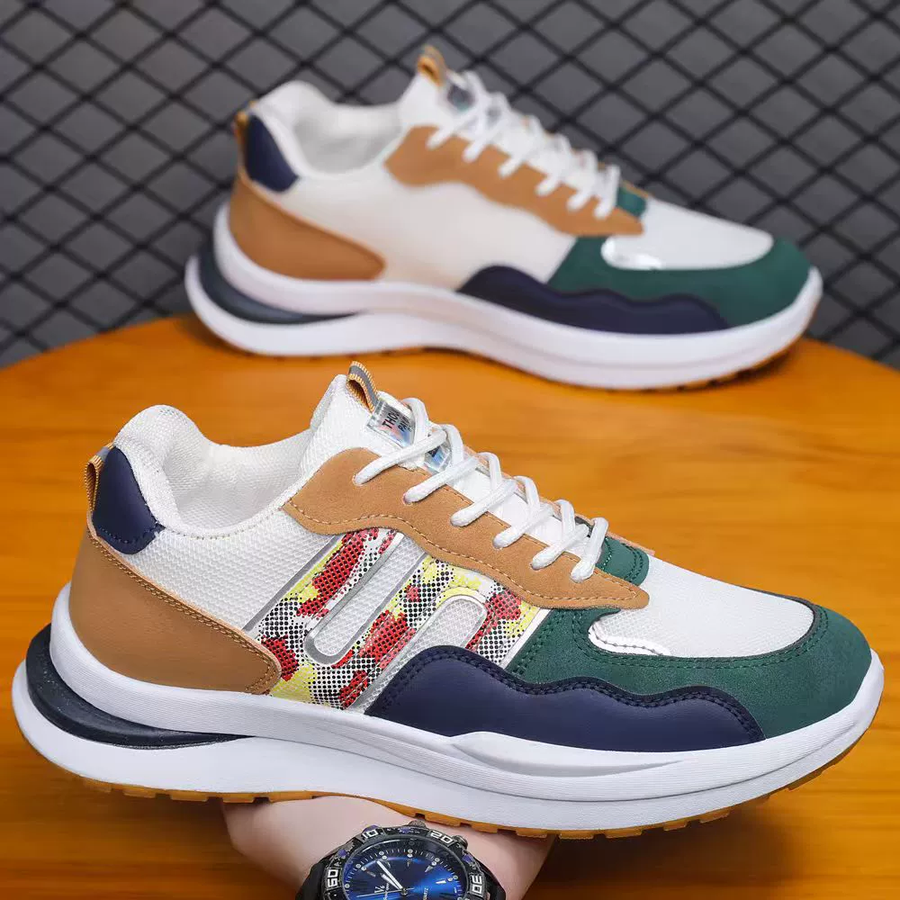 Мужские кроссовки 2025 года, летняя новинка, универсальные спортивные, трендовые, нескользящие, повседневные.