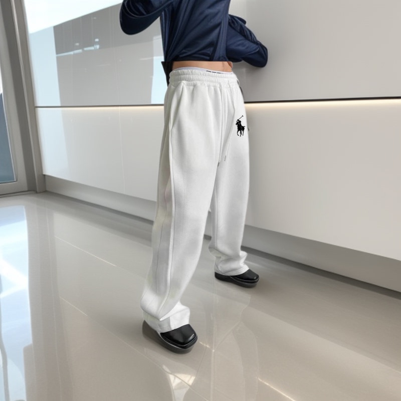 Cross-Border Popular Printed Men's and Women's Sweatpants with Drawstring Waist, Straight Wide Legs, Loose Thin Sports Pants with Pockets in Stock