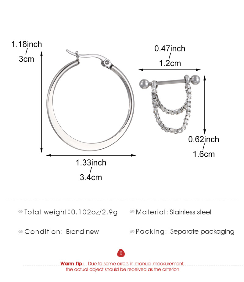 9g Weight 304 Stainless Steel Ear Needle Material Ear Studs Classification 1 Set Quantity Daily, Party Occasion Copper Material Geometric Pattern All Seasons Season Unisex Gender Casual, Modern Style Style 1 Set Casual Modern Style Geometric Copper Ear Studs 2