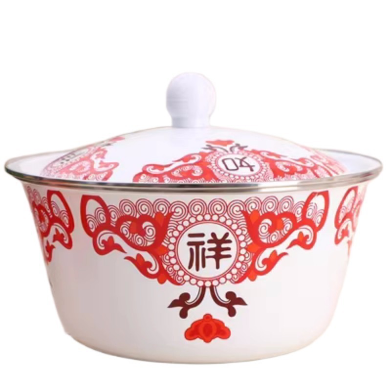 厚みのある16-30CMの蓋付きホウケイ酸ポット、ラードホウケイ酸ポット、餃子の詰め物、蓋付き丸型餃子の詰め物鉄ポット|undefined
