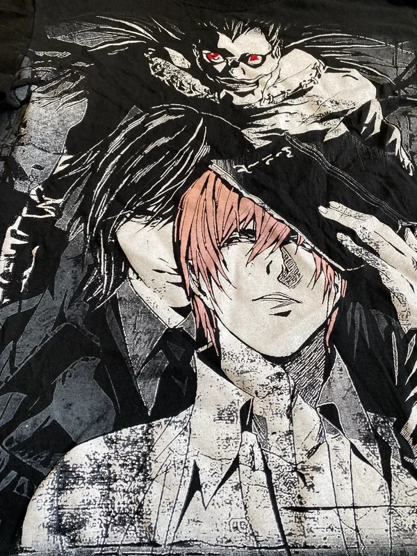 Death Note Y2K style short sleeves90s死亡笔记叶鸟新义短袖T恤