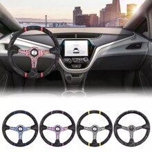 跨镜热销14寸momo涂鸦汽车改装快拆方向盘通用深凹个性赛车转向盘