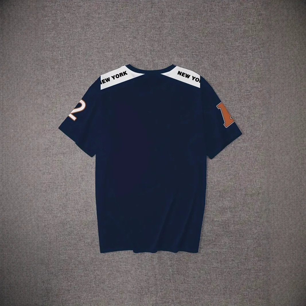 2024 Venta caliente Nueva York Lema 3D impresión hombres calle alta malla suelta transpirable deportes de manga corta camiseta de cuello redondo