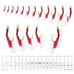 Lure Fish Skin Hook Combo Set with Night Glow Bionic Shrimp Skin Hooks for Largemouth Bass Fishing in Reservoirs (6 Hooks)