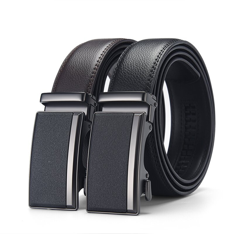 2025 New Matte Automatic Buckle Men Genuine Leather High-end Feel Men's Versatile Belt Waistband In Stock_voghion.com