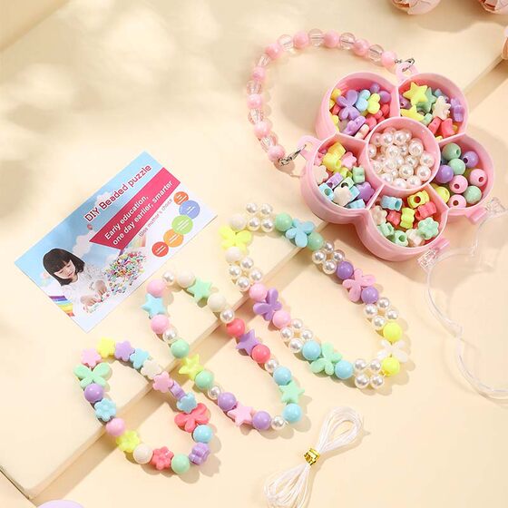 Children's beaded accessories handmade DIY jewelry material beaded handmade loose beads girl bracelet educational toys