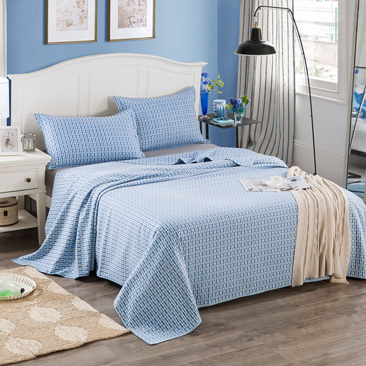 福瑞康 亚麻凉席三件套1.8米床双人床席子可机洗折叠空调夏