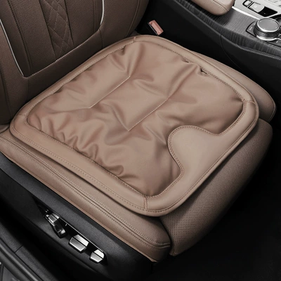cushion anti-fouling leather winter single-piece: Seat cushion, seat cover - chestnut-brown-single-front-seat-cushion