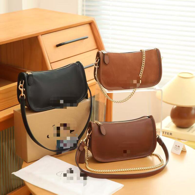 Koujia Vintage Pu Half-Moon Bag for Women, High-End, Simple, Versatile Shoulder Underarm Bag, in Stock Box Mahjong Bag