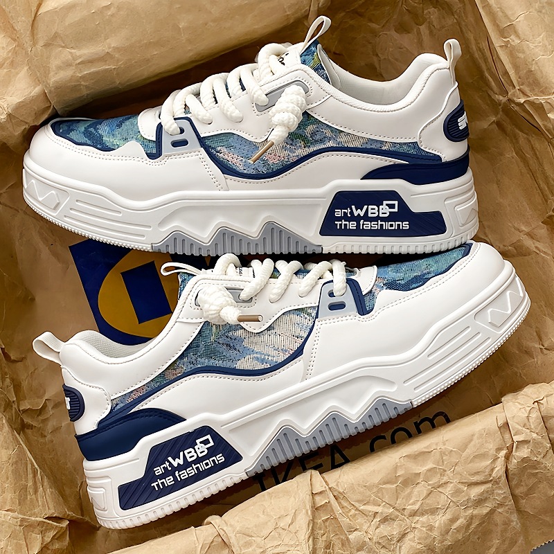 Atmungsaktive Herrenschuhe für den Sommer, vielseitig einsetzbar für Studenten, Sport, hohe Sohlen, lässig, kleine weiße, China-Chic-Boardschuhe,_voghion.com