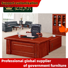 跨境工厂皇牌生产厂家办公家具实木老板桌 带抽屉经理办公桌 经理