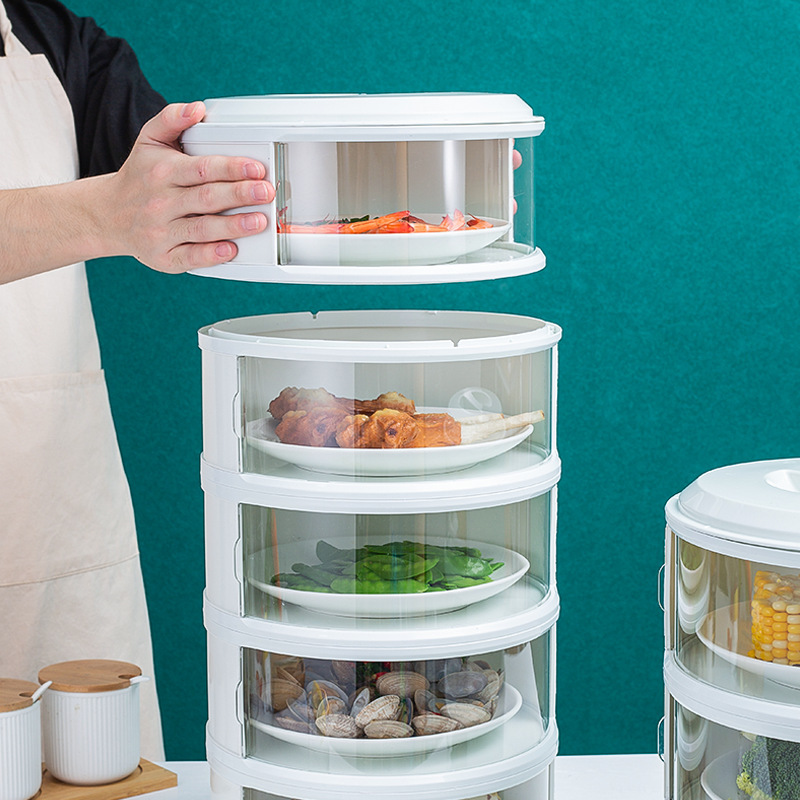 台所の保温野菜カバーの残り物は、折り畳み可能な多層防ハエ虫分注ケース多機能料理収納ケース|undefined