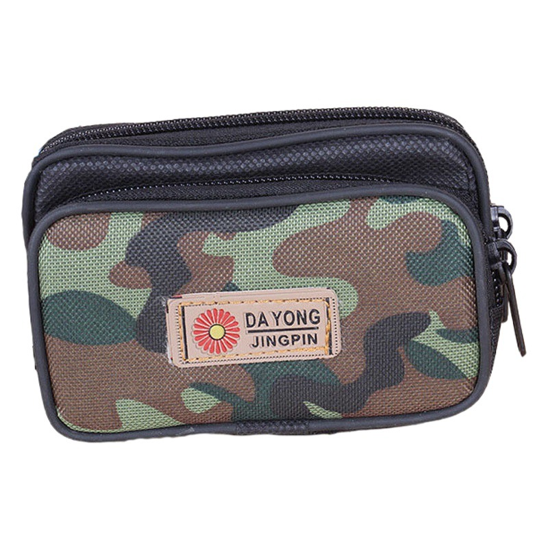 2 yuan store supply double-layer small camouflage mobile phone bag coin purse zipper men's wallet gift gift factory wholesale