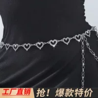 Простая цепочка на талию из сплава, модное украшение для платья, универсальный металлический аксессуар с камнями для женщин