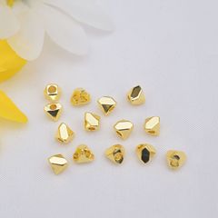 Color-preserving 18k gold-plated irregular silver scattered bead separator accessories DIY bracelet necklace bead material wholesale