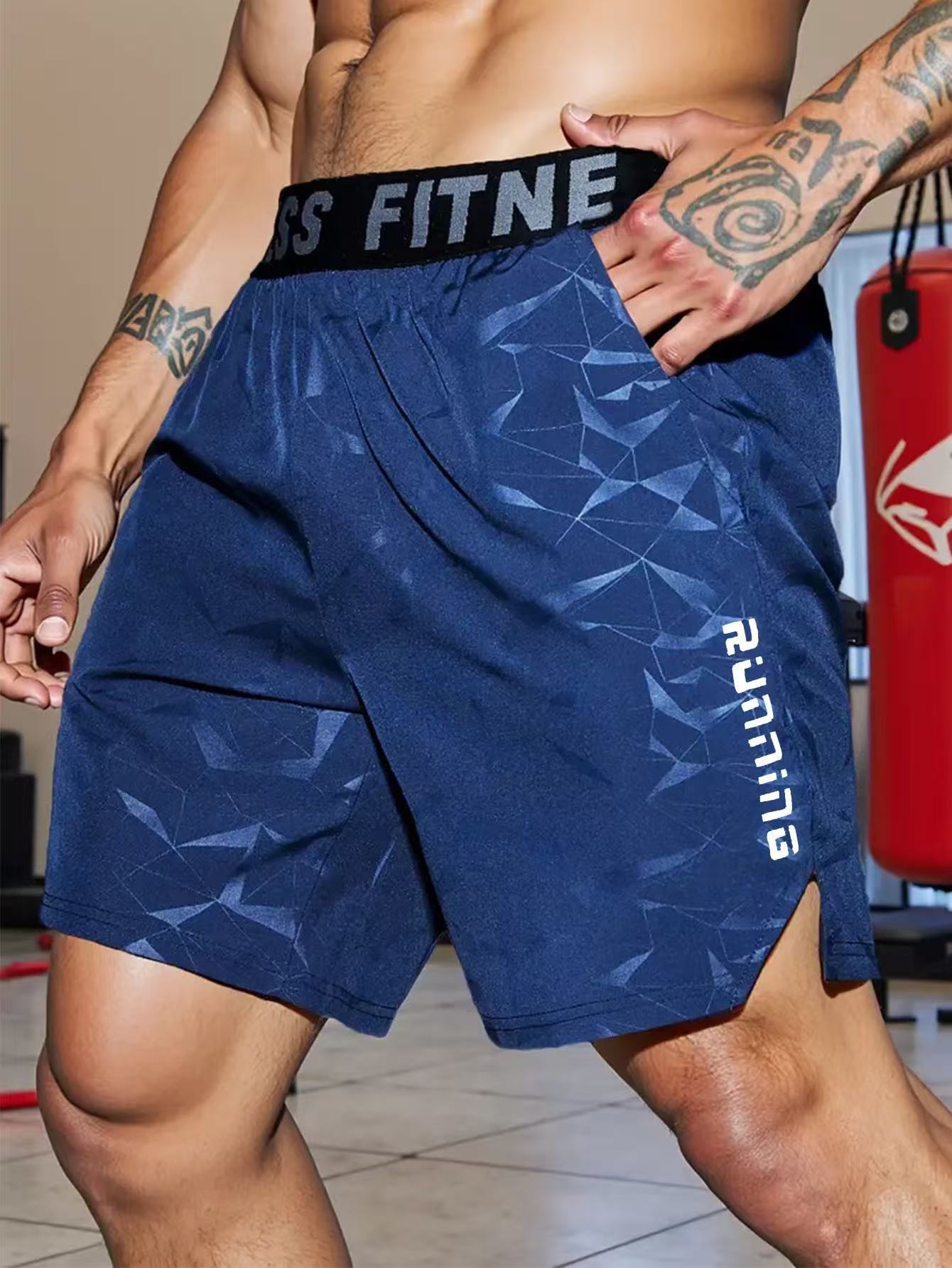 Pantalones cortos de ejercicio de secado rápido para hombres, pantalones deportivos transpirables de verano, entrenamiento de corrida, tendencia elástica para hombres