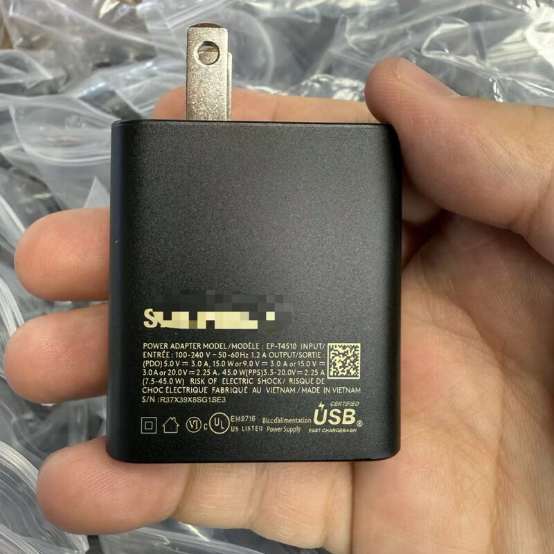 For Samsung 4510 S24Ultra original charger 45W gallium nitride super fast charging head line 5A