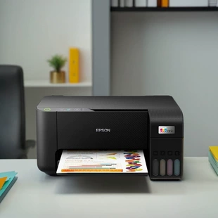 Принтер EPSON L3218, цветной, чернильный картридж встроенный, всё-в-одном, для дома