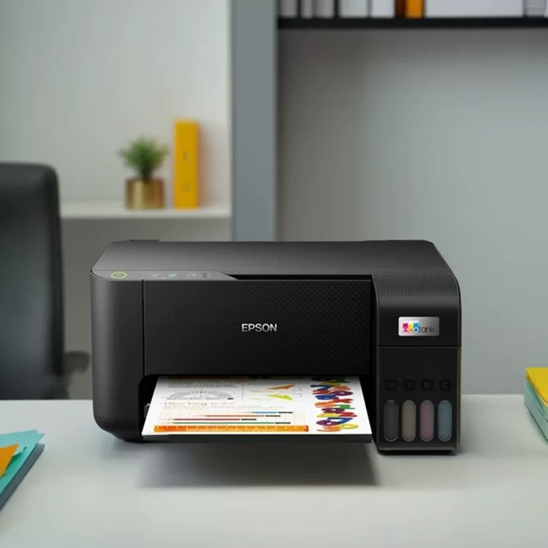 Принтер EPSON L3218, цветной, чернильный картридж встроенный, всё-в-одном, для дома