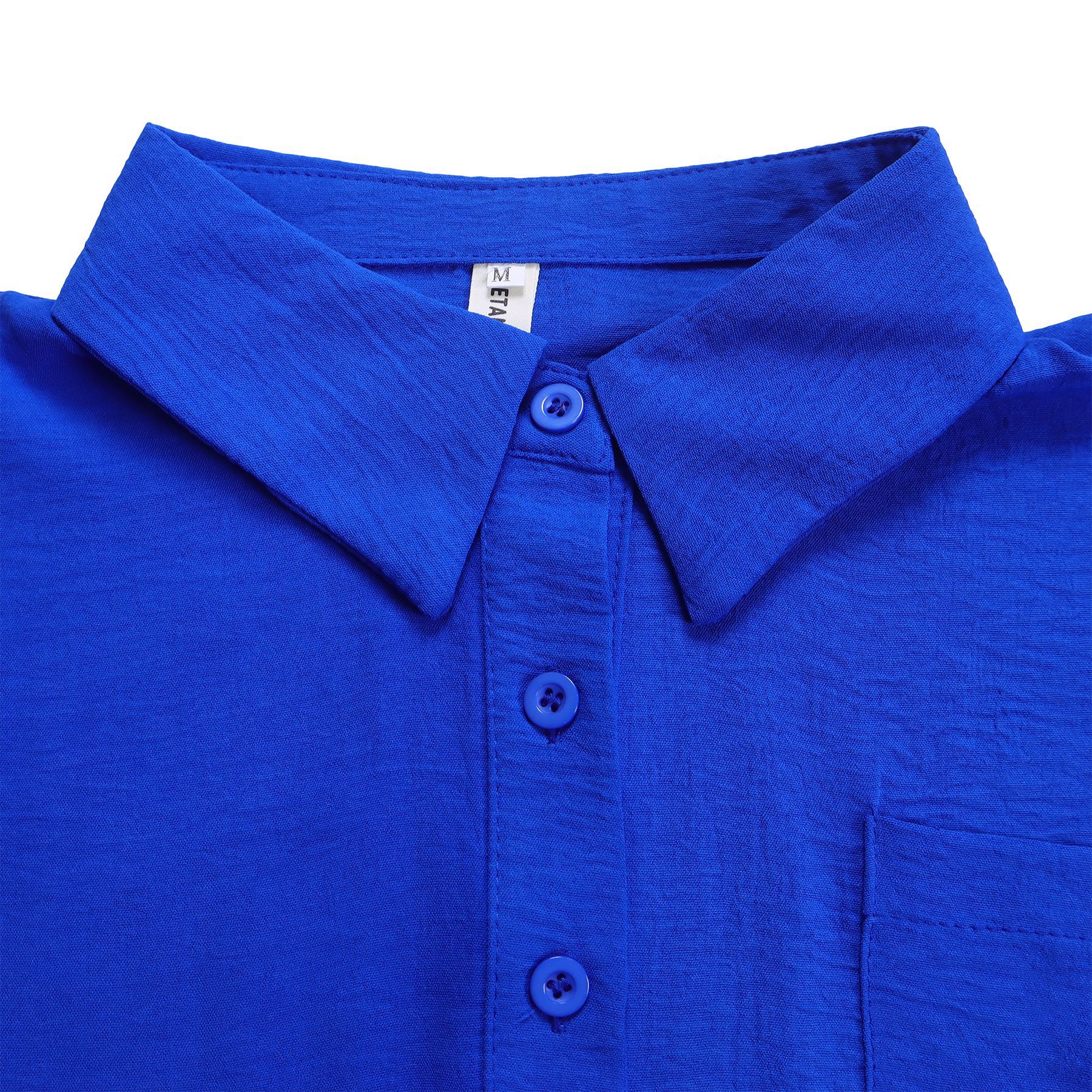 Women's Clothing summer new casual lapel short sleeved shirt shorts fashionable suit_mkmklike.com