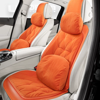 Car seat cushion winter four seasons universal single-piece ladies 2024 new down cushion car five-piece car