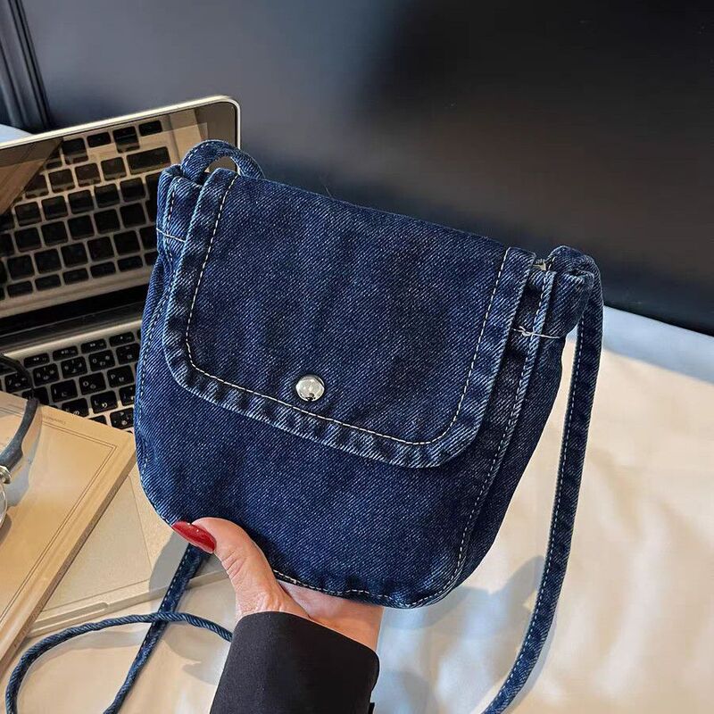 Versatile Ins-Style Denim Small Bag for Women 2025 New Fashion Mobile Phone Bag Small Square Bag Summer High-End Crossbody Bag