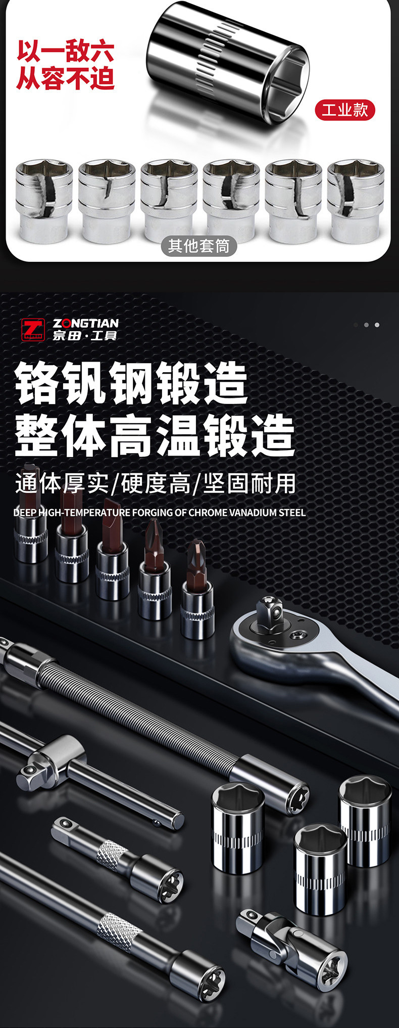 Cross-border ratchet wrench set 46PCS chrome vanadium steel mechanical repair combination tool set auto repair tools collection