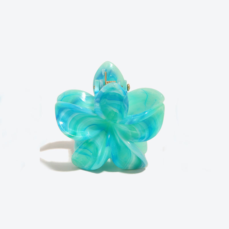 4cmの夏の海辺の休暇、ハイエンドの新鮮な流紋岩のプルメリアのヘアクリップ、後頭部の半分の結び目ヘアアクセサリー|undefined