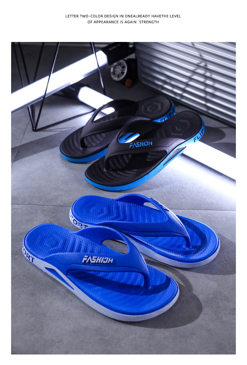 Men's Flip-flops For Summer Beach, Durable Non-slip Sandals_voghion.com