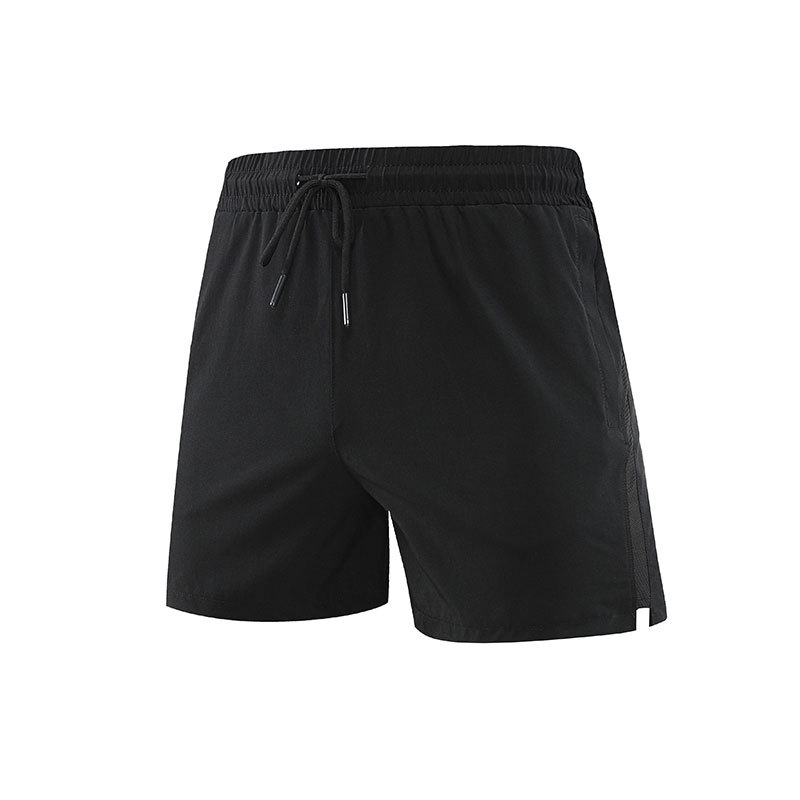 Pantalones cortos para correr de secado rápido de color sólido, pantalones cortos deportivos de maratón de entrenamiento, pantalones de baloncesto de tres puntos casuales de fitness delgados y transpirables para hombres